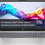 HP Omnibook 5 16-af1000sl, Intel Core Ultra 7-255U, Intel Evo Edition, AI, RAM 16GB LPDDR5, SSD 512 GB, Display 16" 2K IPS 300 Nits, Antiriflesso, True Vision FHD Cam, Windows 11, Argento - Glacier Silver