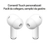 OPPO Enco Buds3 Pro Auricolari True Wireless, 54h di Autonomia, Driver Dinamico da 12.4mm, BT 5.4, Controlli Touch, Cancellazione rumore passiva, Android e iOS, IP55, [Versione Italiana], White - Glaze White