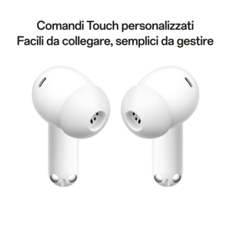 OPPO Enco Buds3 Pro Auricolari True Wireless, 54h di Autonomia, Driver Dinamico da 12.4mm, BT 5.4, Controlli Touch, Cancellazione rumore passiva, Android e iOS, IP55, [Versione Italiana], White - Glaze White