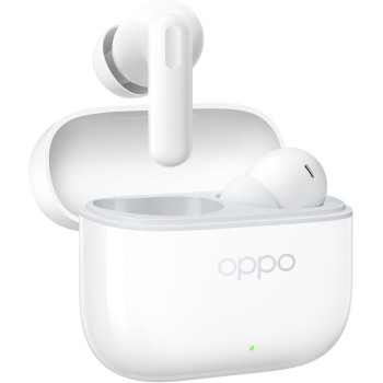 OPPO Enco Buds3 Pro Auricolari True Wireless, 54h di Autonomia, Driver Dinamico da 12.4mm, BT 5.4, Controlli Touch, Cancellazione rumore passiva, Android e iOS, IP55, [Versione Italiana], White - Glaze White