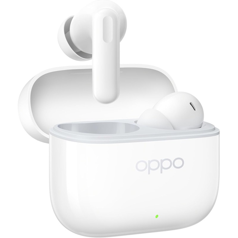 OPPO Enco Buds3 Pro Auricolari True Wireless, 54h di Autonomia, Driver Dinamico da 12.4mm, BT 5.4, Controlli Touch, Cancellazione rumore passiva, Android e iOS, IP55, [Versione Italiana], White - Glaze White