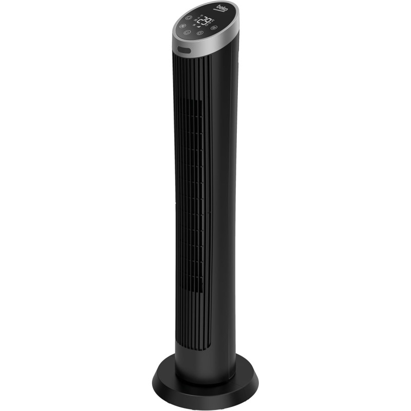 Beko EFW6900B Ventilatore a Torre Digitale, 45W, 4 Velocità, Display LED, Oscillazione 70°, Timer 24h, Nero