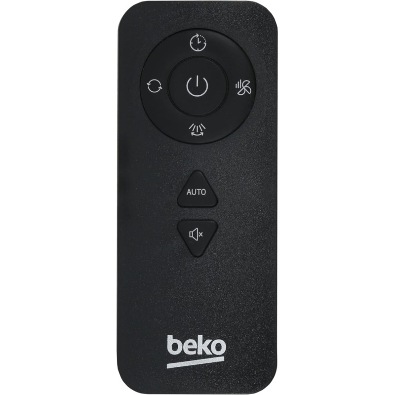 Beko EFW6900B Ventilatore a Torre Digitale, 45W, 4 Velocità, Display LED, Oscillazione 70°, Timer 24h, Nero