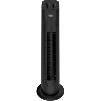 Beko EFW5300B Ventilatore a Torre Meccanico, 35W, 3 Velocità, Oscillazione 60°, Timer 2h, Nero