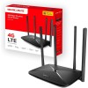 Mercusys MB115-4G Router WiFi con Sim, 4 Antenne Ad Alto Guadagno, 4G LTE Wireless N300Mbps, 3 Porte LAN+1 Porta LAN/WAN, WAN Connection Backup, Parental/LED Control, VPN, SMS, APP, Plug&Play