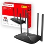 Mercusys MB115-4G Router WiFi con Sim, 4 Antenne Ad Alto Guadagno, 4G LTE Wireless N300Mbps, 3 Porte LAN+1 Porta LAN/WAN, WAN Connection Backup, Parental/LED Control, VPN, SMS, APP, Plug&Play