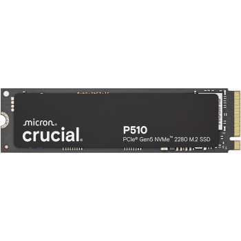 Crucial P510 SSD 1TB PCIe 5.0 x4 Gen5 NVMe M.2, Velocità fino a 11.000 MB/s Lettura, 9.500 MB/s in Scrittura, Compatibile con Notebook e PC Desktop, TLC NAND, Hard Disk Interno - CT1000P510SSD8-01 - 1TB