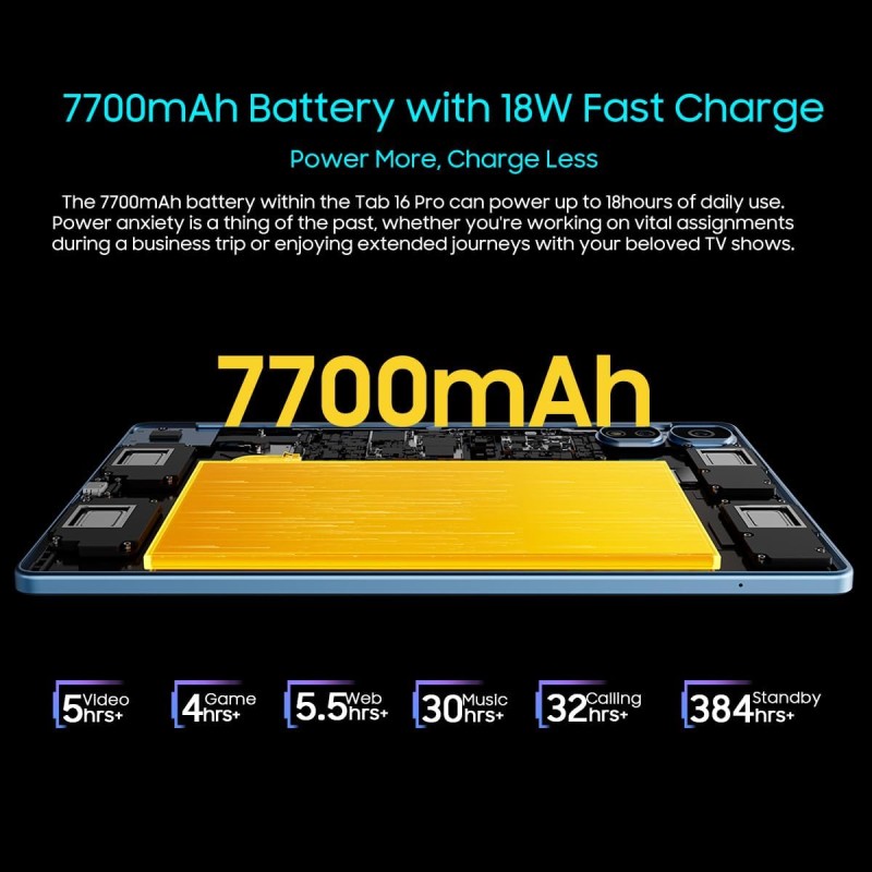 BLACKVIEW TAB 16 PRO (Tablette 4G - 11'' - 8/256GB) GRAY - blu BLACKVIEW TAB 16 PRO (Tablette 4G - 11'' - 8/256GB) GRAY - blu