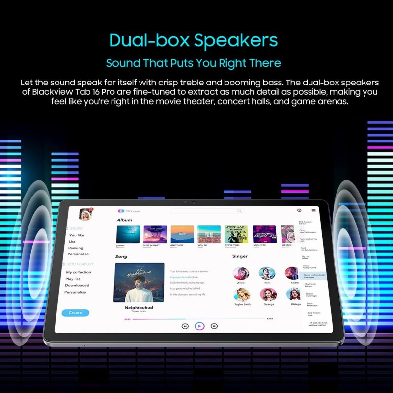 BLACKVIEW TAB 16 PRO (Tablette 4G - 11'' - 8/256GB) GRAY - blu BLACKVIEW TAB 16 PRO (Tablette 4G - 11'' - 8/256GB) GRAY - blu