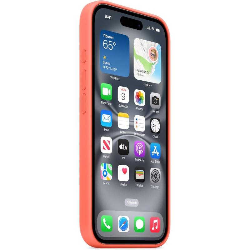 Apple Custodia MagSafe in silicone per iPhone 16 - Mandarancio - Mandarancio Apple Custodia MagSafe in silicone per iPhone 16 - Mandarancio - Mandarancio