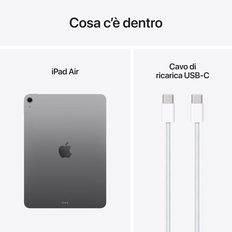 Apple iPad Air 11'' con chip M3: Apple Intelligence, 128 GB, fotocamera frontale e posteriore da 12MP, Wi-Fi 6E, Touch ID, un giorno intero di batteria — Grigio siderale - 128 GB Grigio siderale Apple iPad Air 11'' con chip M3: Apple Intelligence, 128 GB, fotocamera frontale e posteriore da 12MP, Wi-Fi 6E, Touch ID, un giorno intero di batteria — Grigio siderale - 128 GB Grigio siderale