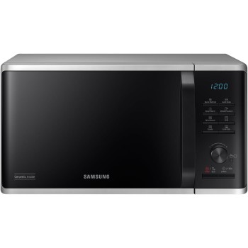 Samsung Forno a Microonde Grill Cottura Croccante MG23K3515CSE1 con Piatto Doratore incluso, Programmi Automatici, Quick Defrost, Capacità: 23L, Colore: Silver, LxAxP: 48,9 x 27,5 x 39,2 cm - Silver