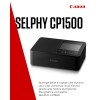 Canon Stampante fotografica portatile SELPHY CP1500 con kit carta, nero - Stampante Bluetooth wireless con accessori - Compatta e leggera - Con 54 fogli di carta 4x6 - Nero