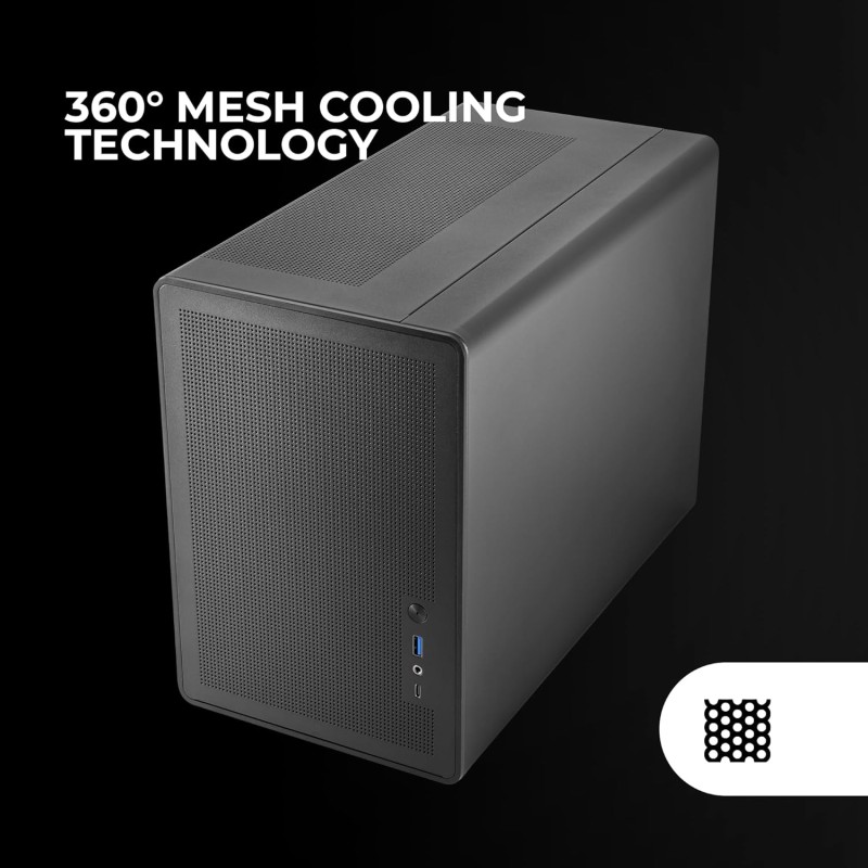 MARS GAMING MC-XPRO, Case MicroATX Ultrapcompatta, Design Pannelli Mesh, Ventola Posteriore 12cm, Tecnologia Raffreddamento Mesh 360°, Compatibilità Doppia PSU ATX e SFX, Mini-Tower PC USB-C, Nero MARS GAMING MC-XPRO, Case MicroATX Ultrapcompatta, Design Pannelli Mesh, Ventola Posteriore 12cm, Tecnologia Raffreddamento Mesh 360°, Compatibilità Doppia PSU ATX e SFX, Mini-Tower PC USB-C, Nero