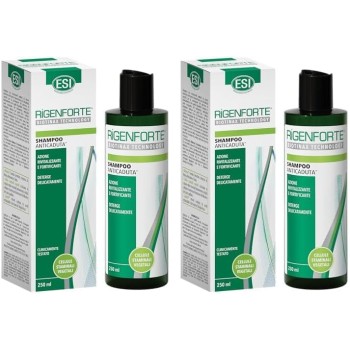 ESI - Rigenforte Shampoo Anticaduta con Biotinax, Protegge da Stress Ossidativo e Migliora la Salute del Capello, Dermatologicamente Testato, 250 ml (Confezione da 2) - 250 ml (Confezione da 2)