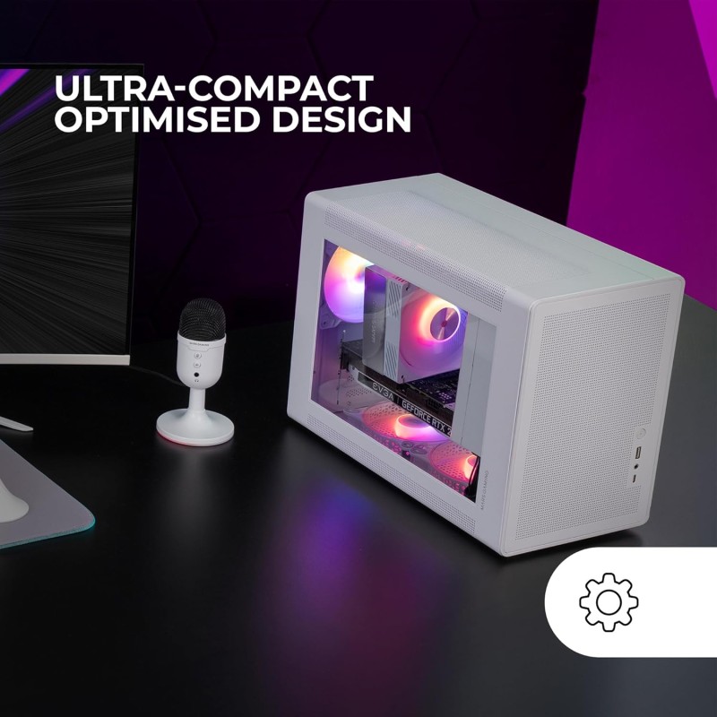 MARS GAMING MC-XPS, Case Gaming MicroATX Ultrapcompatta, Vetro Temperato + Pannelli Mesh, Ventola FRGB 120mm, Tecnologia Raffreddamento Mesh, Supporto Dual PSU ATX e SFX, Mini-Tower PC USB-C, Bianco MARS GAMING MC-XPS, Case Gaming MicroATX Ultrapcompatta, Vetro Temperato + Pannelli Mesh, Ventola FRGB 120mm, Tecnologia Raffreddamento Mesh, Supporto Dual PSU ATX e SFX, Mini-Tower PC USB-C, Bianco