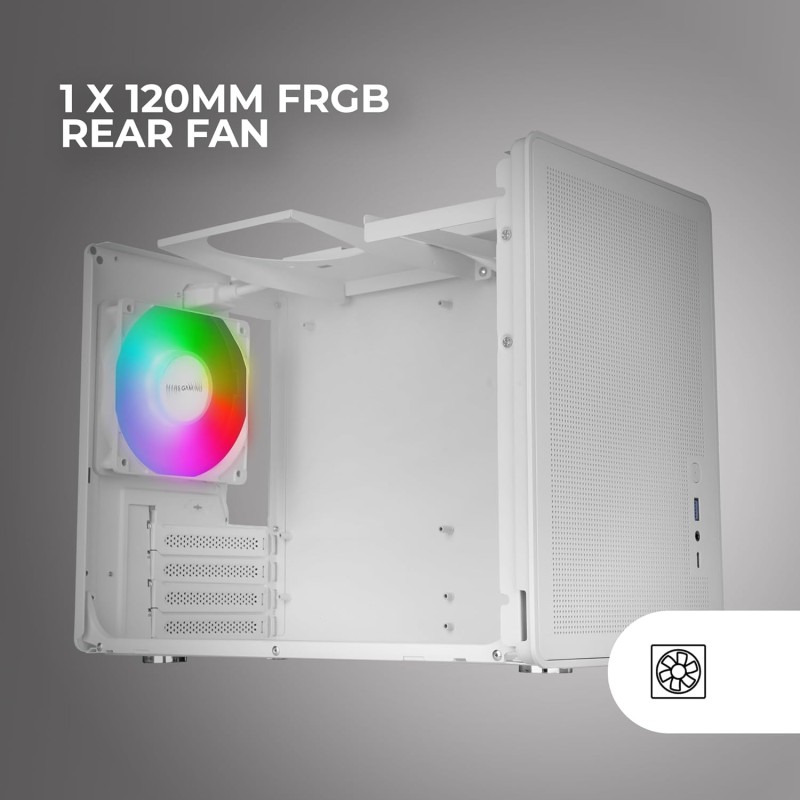 MARS GAMING MC-XPS, Case Gaming MicroATX Ultrapcompatta, Vetro Temperato + Pannelli Mesh, Ventola FRGB 120mm, Tecnologia Raffreddamento Mesh, Supporto Dual PSU ATX e SFX, Mini-Tower PC USB-C, Bianco MARS GAMING MC-XPS, Case Gaming MicroATX Ultrapcompatta, Vetro Temperato + Pannelli Mesh, Ventola FRGB 120mm, Tecnologia Raffreddamento Mesh, Supporto Dual PSU ATX e SFX, Mini-Tower PC USB-C, Bianco