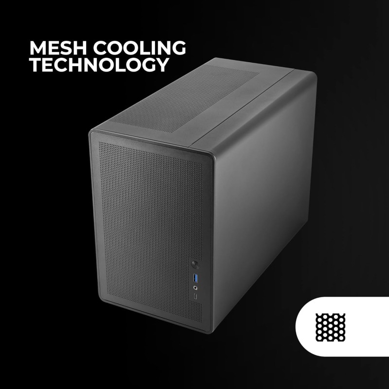 Mars Gaming MC-XPS, Case Gaming MicroATX Ultrapcompatta, Vetro Temperato + Pannelli Mesh, Ventola FRGB 120mm, Tecnologia Raffreddamento Mesh, Supporto Dual PSU ATX e SFX, Mini-Tower PC USB-C, Nero Mars Gaming MC-XPS, Case Gaming MicroATX Ultrapcompatta, Vetro Temperato + Pannelli Mesh, Ventola FRGB 120mm, Tecnologia Raffreddamento Mesh, Supporto Dual PSU ATX e SFX, Mini-Tower PC USB-C, Nero