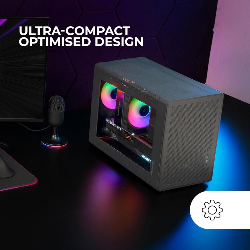 Mars Gaming MC-XPS, Case Gaming MicroATX Ultrapcompatta, Vetro Temperato + Pannelli Mesh, Ventola FRGB 120mm, Tecnologia Raffreddamento Mesh, Supporto Dual PSU ATX e SFX, Mini-Tower PC USB-C, Nero Mars Gaming MC-XPS, Case Gaming MicroATX Ultrapcompatta, Vetro Temperato + Pannelli Mesh, Ventola FRGB 120mm, Tecnologia Raffreddamento Mesh, Supporto Dual PSU ATX e SFX, Mini-Tower PC USB-C, Nero