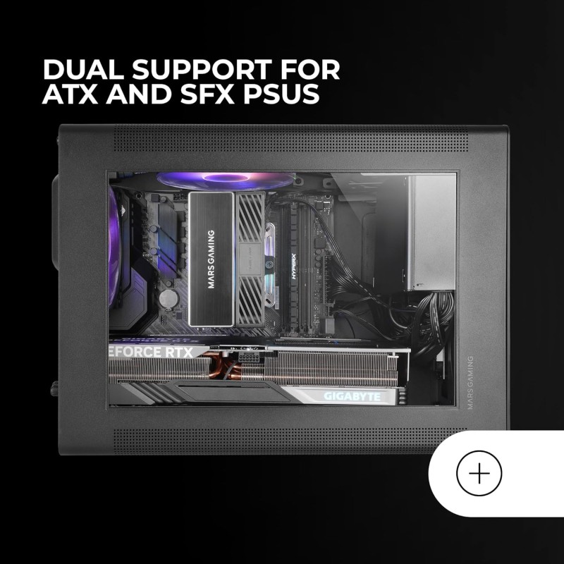 Mars Gaming MC-XPS, Case Gaming MicroATX Ultrapcompatta, Vetro Temperato + Pannelli Mesh, Ventola FRGB 120mm, Tecnologia Raffreddamento Mesh, Supporto Dual PSU ATX e SFX, Mini-Tower PC USB-C, Nero Mars Gaming MC-XPS, Case Gaming MicroATX Ultrapcompatta, Vetro Temperato + Pannelli Mesh, Ventola FRGB 120mm, Tecnologia Raffreddamento Mesh, Supporto Dual PSU ATX e SFX, Mini-Tower PC USB-C, Nero