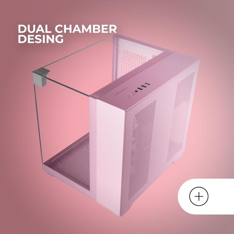 MARS GAMING MC-VISIONM, Case Gaming Compatto MicroATX, Triplo Vetro Temperato, Struttura Doppia Camera, Supporto Raffreddamento Liquido fino a 240mm, Mini-Tower PC con Ampia Capacità Interna, Rosa MARS GAMING MC-VISIONM, Case Gaming Compatto MicroATX, Triplo Vetro Temperato, Struttura Doppia Camera, Supporto Raffreddamento Liquido fino a 240mm, Mini-Tower PC con Ampia Capacità Interna, Rosa