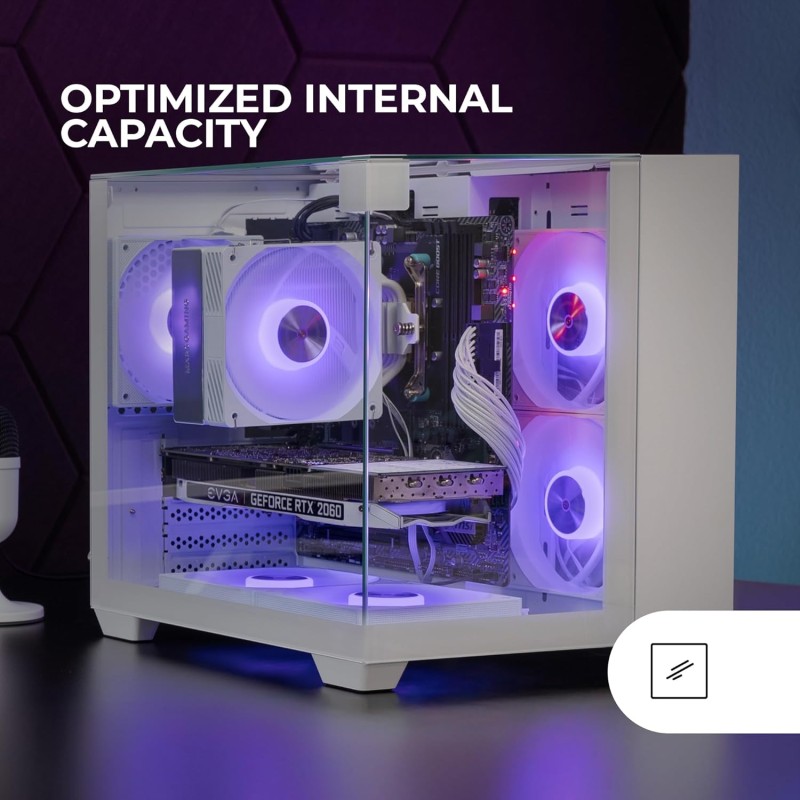 MARS GAMING MC-VISIONM, Case Gaming Compatto MicroATX, Triplo Vetro Temperato, Struttura Doppia Camera, Supporto Raffreddamento Liquido fino a 240mm, Mini-Tower PC con Ampia Capacità Interna, Bianco MARS GAMING MC-VISIONM, Case Gaming Compatto MicroATX, Triplo Vetro Temperato, Struttura Doppia Camera, Supporto Raffreddamento Liquido fino a 240mm, Mini-Tower PC con Ampia Capacità Interna, Bianco