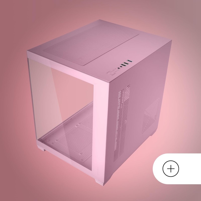 Mars Gaming MC-VIEW2, Case Gaming MicroATX, Doppio Vetro Temperato Continuo Senza Cornice, 1x Ventola FRGB Posteriore 120mm, Supporto Raffreddamento Liquido fino 240mm, Struttura Doppia Camera, Rosa Mars Gaming MC-VIEW2, Case Gaming MicroATX, Doppio Vetro Temperato Continuo Senza Cornice, 1x Ventola FRGB Posteriore 120mm, Supporto Raffreddamento Liquido fino 240mm, Struttura Doppia Camera, Rosa