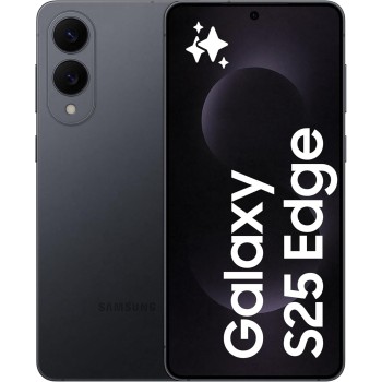 SAMSUNG Galaxy S25 Edge, Smartphone AI, 3 anni di Garanzia del produttore, Display 6.7'' QHD+ Dynamic AMOLED 2X, Fotocamera 200MP, RAM 12GB, 256GB, 3.900 mAh, Titanium Jetblack [Versione italiana] - 256GB Titanium Jetblack