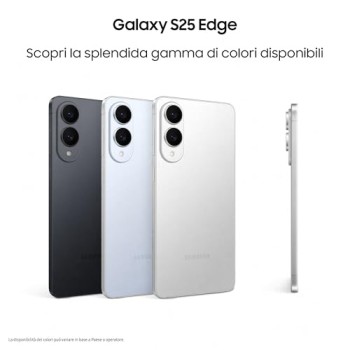 Samsung Galaxy S25 Edge, Smartphone AI, 3 anni di Garanzia del produttore, Display 6.7'' QHD+ Dynamic AMOLED 2X, Fotocamera 200MP, RAM 12GB, 512GB, 3.900 mAh, Titanium Icyblue [Versione italiana] - 512GB Titanium Icyblue