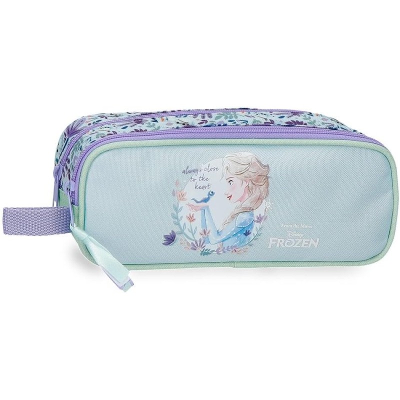Disney Astuccio Frozen Close to the Heart, astuccio per bambini, realizzato in poliestere, triplo scomparto per una migliore organizzazione, dimensioni ideali per essere trasportato nello zaino