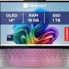 Lenovo Yoga Slim 7 Aura Edition Notebook Copilot+ PC - Display OLED 14" 2.8K WQXGA+ (2880x1800), Intel Core Ultra 7 256V, RAM 16 GB, 1 TB SSD, Grafica Intel Arc, Windows 11 Home - Luna Grey