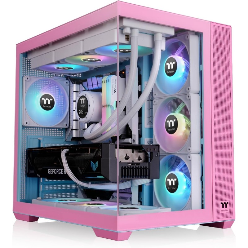 Thermaltake View 380 TG ARGB | Mid Tower Chassis | Bubble Pink - Bubble Pink Thermaltake View 380 TG ARGB | Mid Tower Chassis | Bubble Pink - Bubble Pink