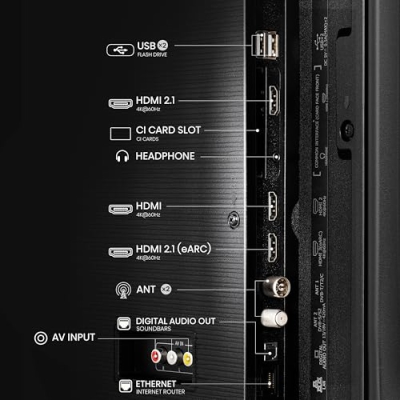 Hisense Smart TV 43" 4K Ultra HD 2025 43E63QT, Smart TV VIDAA U8, Dolby Vision, HDR 10, Game Mode Plus, Alexa Built-in, VIDAA Voice, Tuner DVB-T2/S2 HEVC 10, lativù 4K, 43'', 2025 LED - 43''