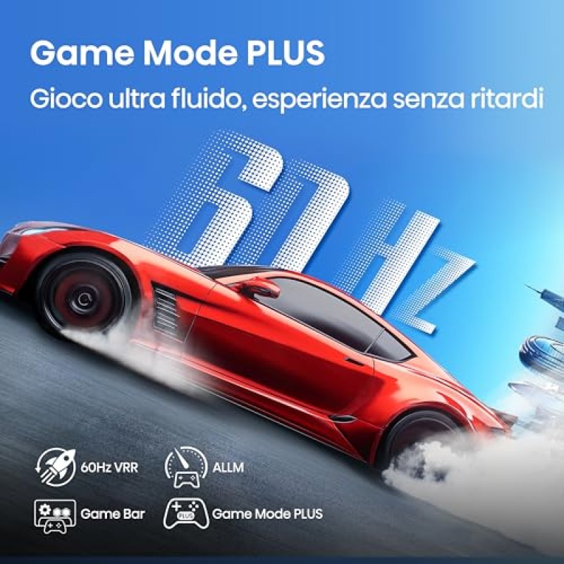 Hisense Smart TV 43" 4K Ultra HD 2025 43E63QT, Smart TV VIDAA U8, Dolby Vision, HDR 10, Game Mode Plus, Alexa Built-in, VIDAA Voice, Tuner DVB-T2/S2 HEVC 10, lativù 4K, 43'', 2025 LED - 43''