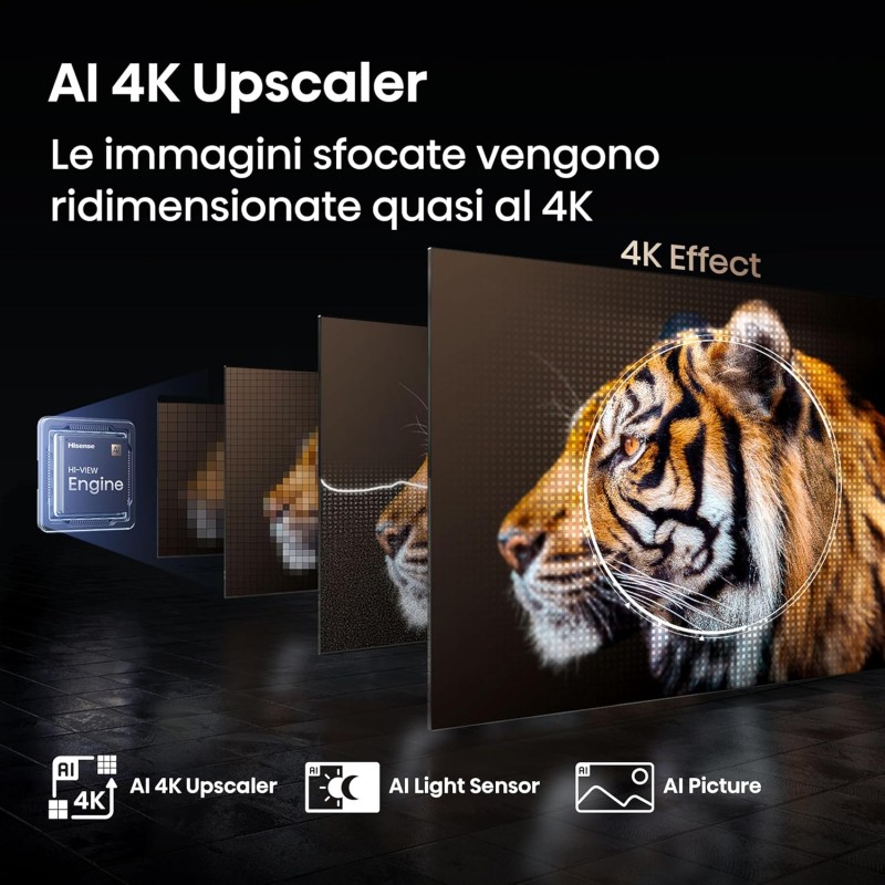 Hisense TV 65" QLED 4K 144Hz 2025 65E7Q PRO, Smart TV VIDAA U8, Dolby Vision IQ, HDR 10+ Adaptive, 144hz Game Mode PRO, Dolby Atmos, Alexa Built-in, VIDAA Voice, Tuner DVB-T2/S2 HEVC 10, lativù 4K - 65'' Hisense TV 65" QLED 4K 144Hz 2025 65E7Q PRO, Smart TV VIDAA U8, Dolby Vision IQ, HDR 10+ Adaptive, 144hz Game Mode PRO, Dolby Atmos, Alexa Built-in, VIDAA Voice, Tuner DVB-T2/S2 HEVC 10, lativù 4K - 65''