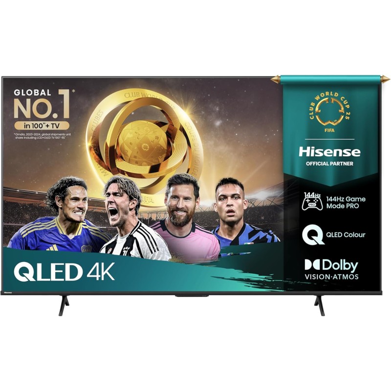 Hisense TV 65" QLED 4K 144Hz 2025 65E7Q PRO, Smart TV VIDAA U8, Dolby Vision IQ, HDR 10+ Adaptive, 144hz Game Mode PRO, Dolby Atmos, Alexa Built-in, VIDAA Voice, Tuner DVB-T2/S2 HEVC 10, lativù 4K - 65'' Hisense TV 65" QLED 4K 144Hz 2025 65E7Q PRO, Smart TV VIDAA U8, Dolby Vision IQ, HDR 10+ Adaptive, 144hz Game Mode PRO, Dolby Atmos, Alexa Built-in, VIDAA Voice, Tuner DVB-T2/S2 HEVC 10, lativù 4K - 65''