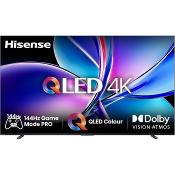 Hisense TV 100" QLED 4K 144Hz 100E7Q PRO, Smart TV VIDAA U8, Dolby Vision IQ, HDR 10+ Adaptive, 144hz Game Mode PRO, Dolby Atmos, Alexa Built-in, VIDAA Voice, Tuner DVB-T2/S2 HEVC 10, lativù 4K, 2025 - 100''
