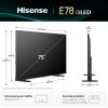 Hisense TV 75" QLED 4K 2025 75E78Q, Smart TV VIDAA U8, Dolby Vision, HDR 10+, Game Mode Plus, Dolby Atmos, Alexa Built-in, VIDAA Voice, Tuner DVB-T2/S2 HEVC 10, lativù 4K, 75'', 2025 QLED 60Hz - 75'' Hisense TV 75" QLED 4K 2025 75E78Q, Smart TV VIDAA U8, Dolby Vision, HDR 10+, Game Mode Plus, Dolby Atmos, Alexa Built-in, VIDAA Voice, Tuner DVB-T2/S2 HEVC 10, lativù 4K, 75'', 2025 QLED 60Hz - 75''