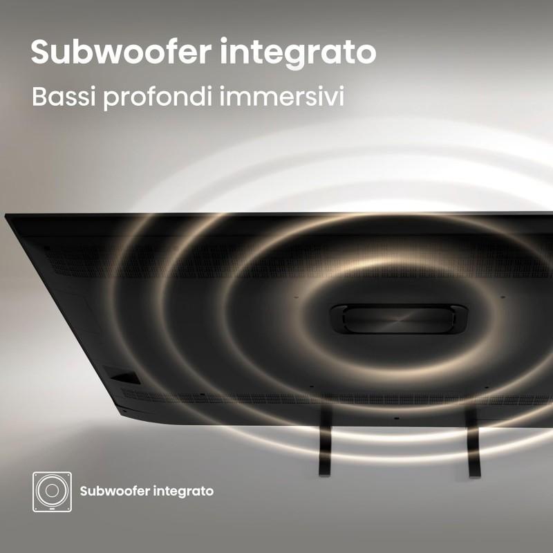 Hisense TV 65" QLED 4K 2025 65A72Q, Smart TV VIDAA U8, Dolby Vision, HDR 10+, Game Mode Plus, Dolby Atmos 2.1 con Subwoofer, Alexa Built-in, VIDAA Voice, Tuner DVB-T2/S2 HEVC 10, lativù 4K, 65'' - 65'' Hisense TV 65" QLED 4K 2025 65A72Q, Smart TV VIDAA U8, Dolby Vision, HDR 10+, Game Mode Plus, Dolby Atmos 2.1 con Subwoofer, Alexa Built-in, VIDAA Voice, Tuner DVB-T2/S2 HEVC 10, lativù 4K, 65'' - 65''