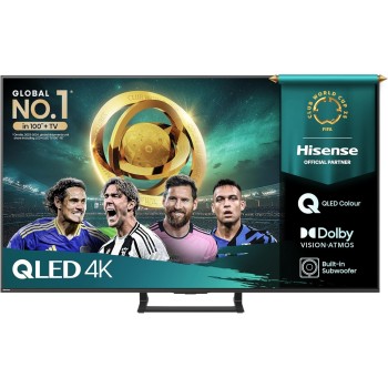 Hisense TV 65" QLED 4K 2025 65A72Q, Smart TV VIDAA U8, Dolby Vision, HDR 10+, Game Mode Plus, Dolby Atmos 2.1 con Subwoofer, Alexa Built-in, VIDAA Voice, Tuner DVB-T2/S2 HEVC 10, lativù 4K, 65'' - 65'' Hisense TV 65" QLED 4K 2025 65A72Q, Smart TV VIDAA U8, Dolby Vision, HDR 10+, Game Mode Plus, Dolby Atmos 2.1 con Subwoofer, Alexa Built-in, VIDAA Voice, Tuner DVB-T2/S2 HEVC 10, lativù 4K, 65'' - 65''