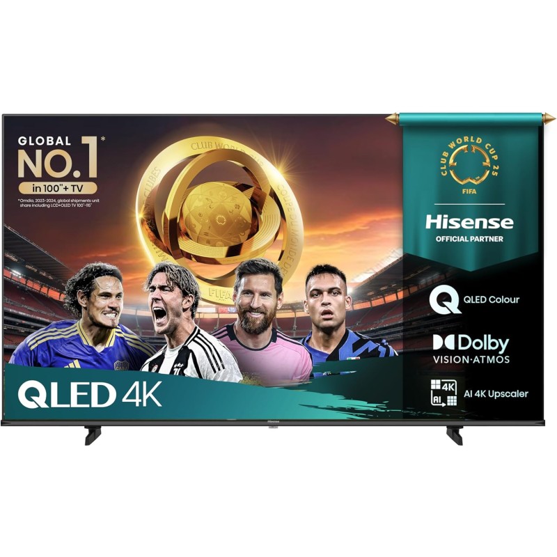 Hisense TV 65" QLED 4K 2025 65E78Q, Smart TV VIDAA U8, Dolby Vision, HDR 10+, Game Mode Plus, Dolby Atmos, Alexa Built-in, VIDAA Voice, Tuner DVB-T2/S2 HEVC 10, lativù 4K, 65'', 2025 QLED 60Hz - 65'' Hisense TV 65" QLED 4K 2025 65E78Q, Smart TV VIDAA U8, Dolby Vision, HDR 10+, Game Mode Plus, Dolby Atmos, Alexa Built-in, VIDAA Voice, Tuner DVB-T2/S2 HEVC 10, lativù 4K, 65'', 2025 QLED 60Hz - 65''