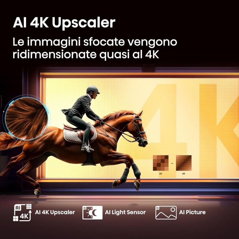 Hisense TV 55" QLED 4K 2025 55E78Q, Smart TV VIDAA U8, Dolby Vision, HDR 10+, Game Mode Plus, Dolby Atmos, Alexa Built-in, VIDAA Voice, Tuner DVB-T2/S2 HEVC 10, lativù 4K, 55'', 2025 QLED 60Hz - 55'' Hisense TV 55" QLED 4K 2025 55E78Q, Smart TV VIDAA U8, Dolby Vision, HDR 10+, Game Mode Plus, Dolby Atmos, Alexa Built-in, VIDAA Voice, Tuner DVB-T2/S2 HEVC 10, lativù 4K, 55'', 2025 QLED 60Hz - 55''