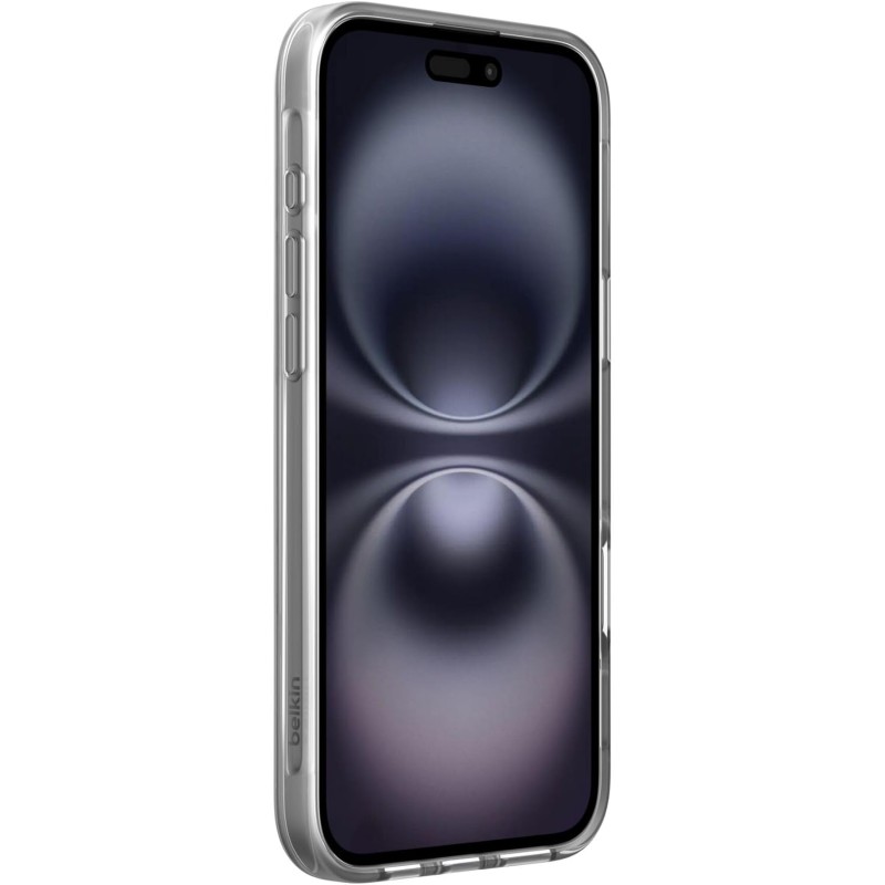 Belkin SheerForce Cover per iPhone 16 Plus, custodia per telefono compatibile con MagSafe, design sottile e rivestimento antigraffio, cover protettiva per iPhone magnetica, antiurto - trasparente - iPhone 16 Plus