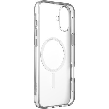 Belkin SheerForce Cover per iPhone 16 Plus, custodia per telefono compatibile con MagSafe, design sottile e rivestimento antigraffio, cover protettiva per iPhone magnetica, antiurto - trasparente - iPhone 16 Plus