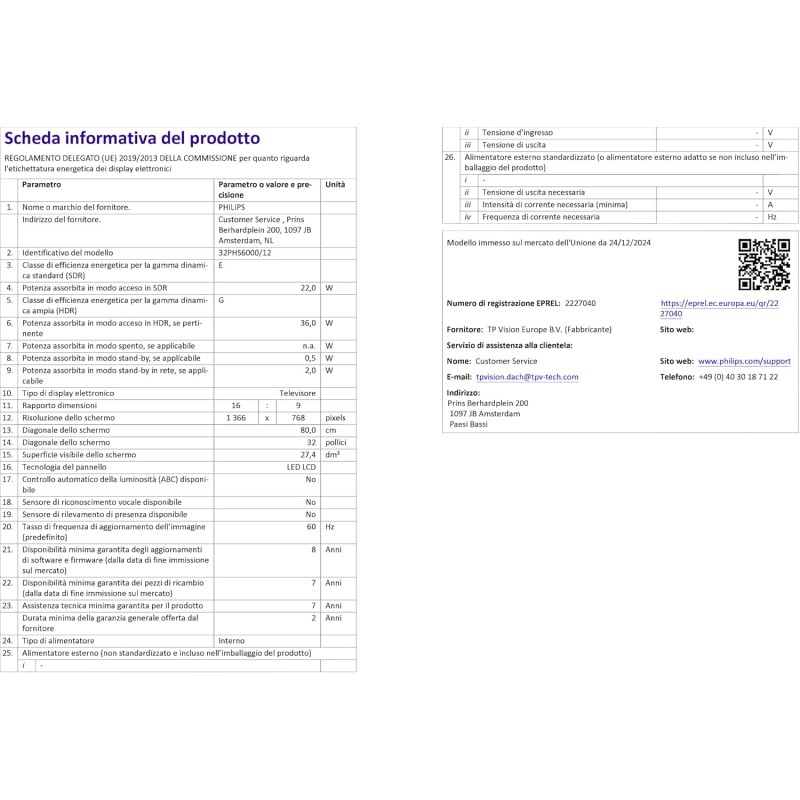 Philips 32PHS6000 2K HD LED Smart TV - Display 32’’ con Pixel Plus, piattaforma Titan OS e Dolby Digital Sound - Funziona con Alexa e Google Voice Assistant Philips 32PHS6000 2K HD LED Smart TV - Display 32’’ con Pixel Plus, piattaforma Titan OS e Dolby Digital Sound - Funziona con Alexa e Google Voice Assistant