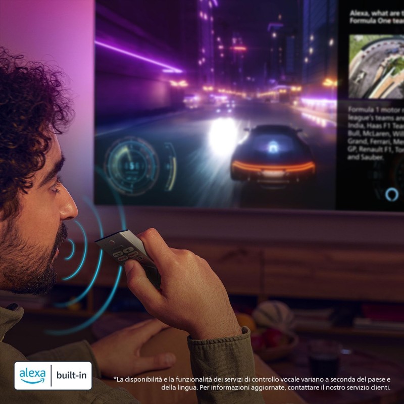Philips Ambilight 43PUS8200 4K LED Smart TV - Display 43’’ con piattaforma Titan OS, Pixel Precise Ultra HD e Dolby Atmos Sound - Funziona con Alexa e Google Voice Assistant Philips Ambilight 43PUS8200 4K LED Smart TV - Display 43’’ con piattaforma Titan OS, Pixel Precise Ultra HD e Dolby Atmos Sound - Funziona con Alexa e Google Voice Assistant