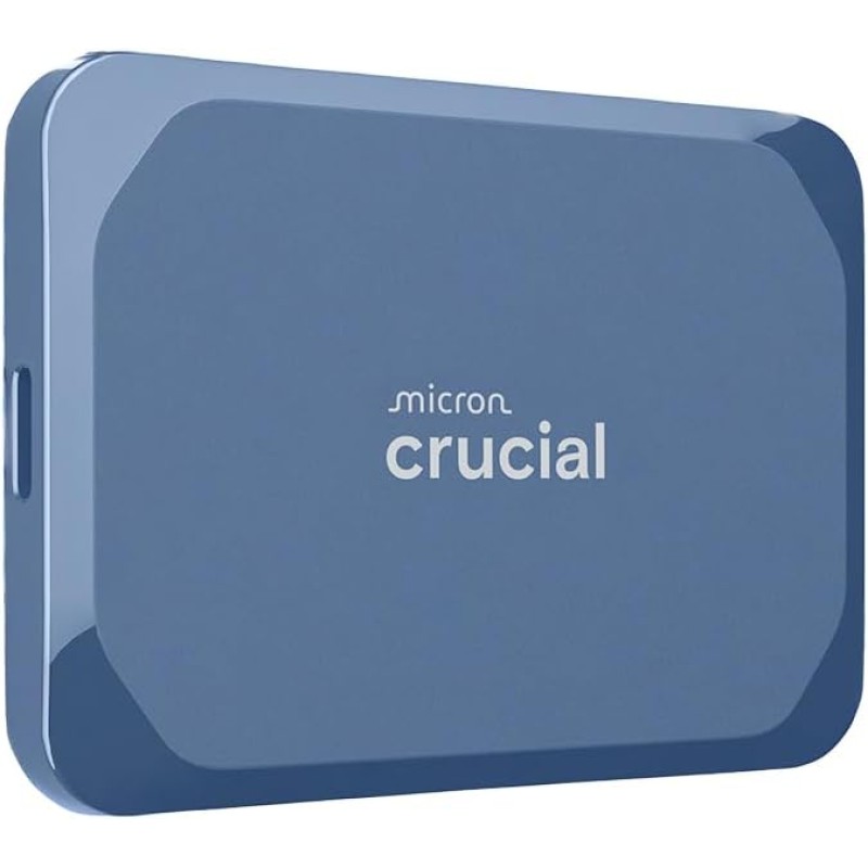 Crucial X10 SSD Esterno 1TB, Fino a 2100 MB/s, USB-C 3.2 Gen2, IP65 Resistenza ad Acqua e Polvere, Hard Disk Esterno, Blu Opaco - CT1000X10SSD9-02 - 1TB Blu