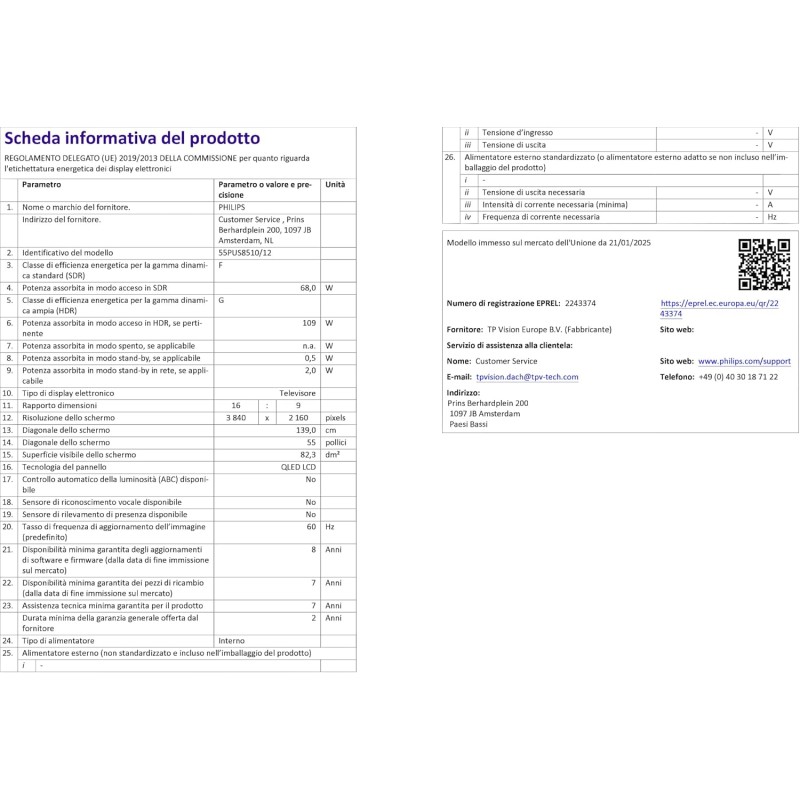 Philips Ambilight 55PUS8510 4K QLED Smart TV - Display 55’’ con piattaforma Titan OS, Pixel Precise Ultra HD e Dolby Atmos Sound - Funziona con Alexa e Google Voice Assistant Philips Ambilight 55PUS8510 4K QLED Smart TV - Display 55’’ con piattaforma Titan OS, Pixel Precise Ultra HD e Dolby Atmos Sound - Funziona con Alexa e Google Voice Assistant