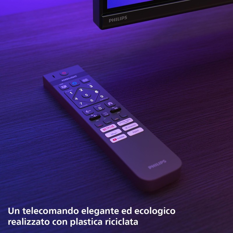 Philips Ambilight 55OLED770 4K OLED Smart TV - Display 55’’ con processore P5 AI Perfect Picture Ultra HD, Titan OS, Dolby Vision e Atmos Sound - Funziona con Alexa e Google Philips Ambilight 55OLED770 4K OLED Smart TV - Display 55’’ con processore P5 AI Perfect Picture Ultra HD, Titan OS, Dolby Vision e Atmos Sound - Funziona con Alexa e Google