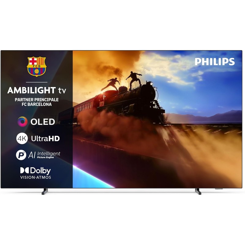 Philips Ambilight 55OLED770 4K OLED Smart TV - Display 55’’ con processore P5 AI Perfect Picture Ultra HD, Titan OS, Dolby Vision e Atmos Sound - Funziona con Alexa e Google Philips Ambilight 55OLED770 4K OLED Smart TV - Display 55’’ con processore P5 AI Perfect Picture Ultra HD, Titan OS, Dolby Vision e Atmos Sound - Funziona con Alexa e Google